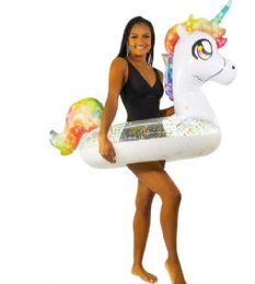 6 Pieces Glitter Unicorn - 40" Pool Tube - Inflatables