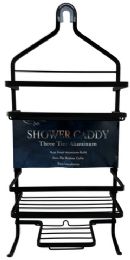 6 Pieces Black Aluminum Shower Caddy - Shower Accessories