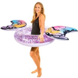 2 Wholesale Glitter Butterfly 40" Pool Tube