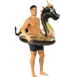 Black Glitter Dragon - 42" Beach & Pool Tube - Inflatables