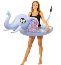 2 Wholesale Glitter Elephant - 42" Jumbo Pool Tube