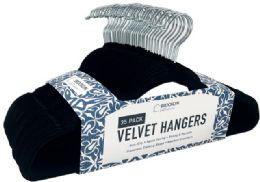 4 Packs 35 Pack Black Velvet Hanger - Hangers