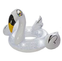 2 Wholesale Glitter Swan - 48" Jumbo Beach & Pool Tube