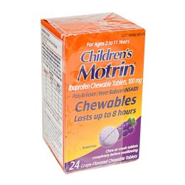 3 Pieces Travel Size Motrin Children's Chewable Tablet - Box Of 24 - Personal Care Items