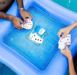 6 Pieces Floating Game Table With Waterproof Playing Cards - Inflatables