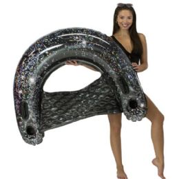 6 Pieces Black Onyx Glitter Sun Chair Jumbo 48" - Inflatables