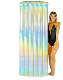 6 Pieces Holographic Deluxe Pool Raft - 74 X 30" - Inflatables