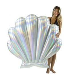 4 Pieces Holographic Deluxe Sea Shell Pool Raft - Inflatables