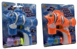 24 Bulk Fish Bubble Blaster Gun With Lights