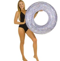 6 Pieces Mermaid 36" Glitter Pool Tube - Inflatables