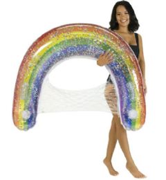 6 Pieces Classic Rainbow Glitter Sun Chair Jumbo 48" - Inflatables