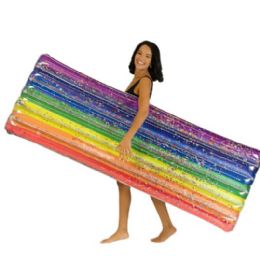 6 Pieces Classic Rainbow Deluxe 74" Pool Raft - Inflatables