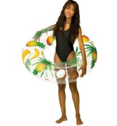 6 Pieces 48" Jumbo Pool Tube - Tropical Fruit Print - Inflatables