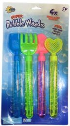 24 Wholesale 4 Pack Super Bubble Wands