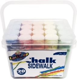 24 Packs 20 Piece Sidewalk Chalk Set - Chalk,Chalkboards,Crayons