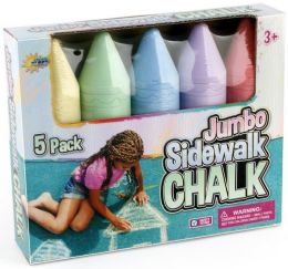 24 Packs 5 Pack Jumbo Sidewalk Chalk - Chalk,Chalkboards,Crayons