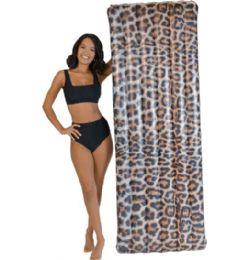 6 Pieces Leopard Print Deluxe Pool Raft 74" X 30" - Inflatables