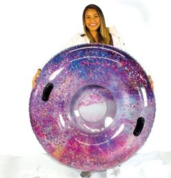 6 Pieces Glitter Galaxy Deep Space Jumbo 48" Snow Tube - Inflatables