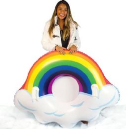 6 Pieces Arctic Rainbow Jumbo 48" Snow Tube - Inflatables