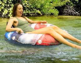Stars & Stripes Deluxe Heavy Duty River Tube With Back Rest - Inflatables