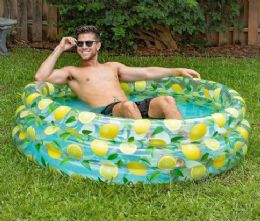4 Pieces Inflatable Sunning Pool - Lemon Print - Inflatables