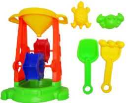 24 Packs 5 Piece Double Sand Wheel - Beach Toys
