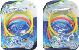 24 Packs 4 Pack Diving Ring Game - Beach Toys
