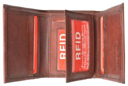 24 Pieces Mens Trifold Leather Wallet - Wallets & Handbags