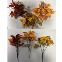 48 Wholesale Harvest Floral Bush & Garland 6ast 40in Garland/5-Stem 12in Bush Hangtag/barbell
