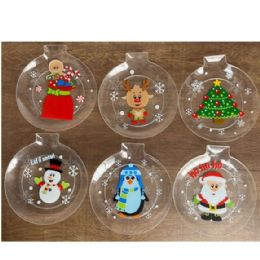 48 pieces Christmas Plate Clear Dessert Ornament Shaped 6ast Plastic 8.15 X 7.6 X 0.59in - Christmas Ornament
