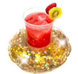 12 Pieces Glitter Drink Float 2-Pack Gold Glitter - Inflatables
