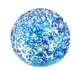 13.75 Inch Jumbo Aqua Glitter Beach Ball - Inflatables