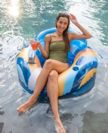 6 Pieces 46" Pool Tube With Backrest - Inflatables