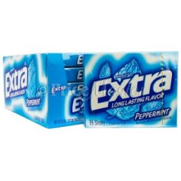 12 Wholesale Extra Gum *peppermint* 15's 10pk