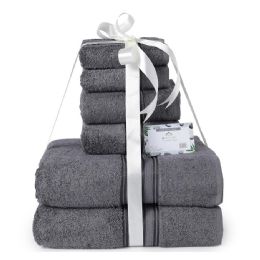 6 Sets Noble House Bath Towel Set In Gray - Blankets & Bedding