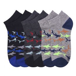 432 Wholesale Boys Ankle Socks Jurassic Design Size 4-6