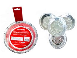 24 of 4pc Round Foil Containers