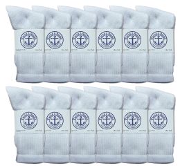 1200 Pairs Yacht & Smith Women's Cotton Crew Socks White Size 9-11 - Womens Crew Sock