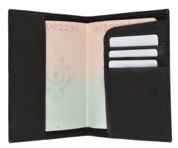 24 Pieces 601cf UsA-Imprint/leather Passport Wallet With Card Holder - Card Holders and Address Books
