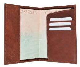 24 Pieces 601cf UsA-Imprint/leather Passport Wallet With Card Holder - Card Holders and Address Books