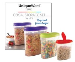 12 Pieces 3 Pack Cereal Container - Storage Holders and Organizers