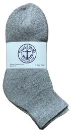 300 Pairs Yacht & Smith Kids Cotton Quarter Ankle Socks In Gray Size 6-8 Bulk Pack - Boys Ankle Sock