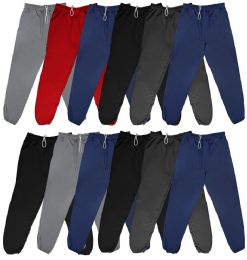 24 Bulk Men's Plus Size Fruit Of The Loom Sweatpants Joggers With Draw String And Pockets Size 5xl