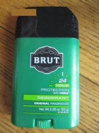 24 Bulk Brut Oval Solid Deodorant Stick 2.5 Oz Classic