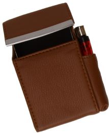 24 Bulk Cigarette Case Holder With Lighter Pocket