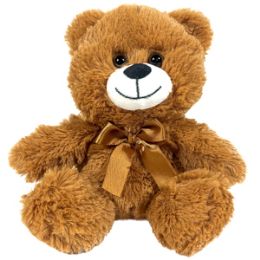 60 Pieces 7" Plush Brown Bear With Bow - Plush Toys