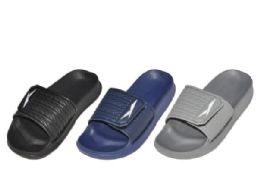 48 Pieces Kids Velcro Strap Slides - Unisex Footwear