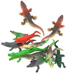 48 of 10 Piece Mini Vinyl Alligator Collection, Assorted Colors