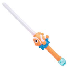 48 Pieces LighT-Up Bubble Clownfish Saber With Music - Summer Toys