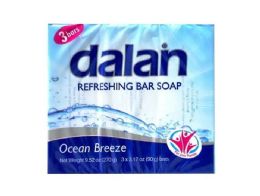 72 Pieces Dalan Bar Soap 3 Pack 90g Ocean Breeze - Soap & Body Wash